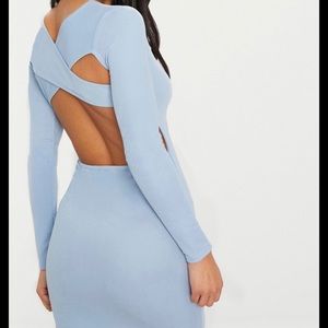 MAROON tight cross back dress